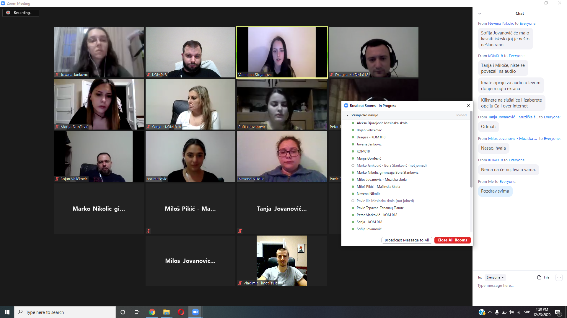BezbedNi2020 – Online training for peer educators